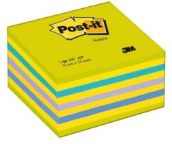 Post-it 3M Post-it neon kék/zöld 76x76mm 450 lapos öntapadó kockatömb (7100172387) - officedepot