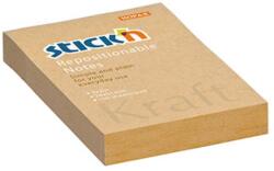 STICK N Stick`N KraftNotes 76x51 mm 100 lap öntapadós natúr újrahasznosított jegyzettömb (21638) - officedepot