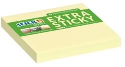 STICK N Stick`N ExtraSticky Recycled 76x76 mm 90 lap újrahasznosított pasztell sárga jegyzettömb (21600) - officedepot
