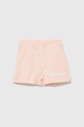 Pepe Jeans pantaloni scurți din bumbac pentru copii culoarea roz, cu imprimeu, talie reglabila PPYY-SZG05H_03X
