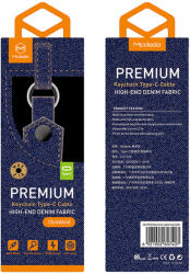 Mcdodo Cablu Type-C Mcdodo Denim Key-Chain Blue (0.15m, 2A, breloc) (CA-3340)