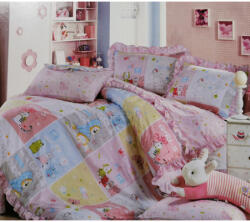 Lenjeri de pat Lenjerie de pat pentru copii roz cu animalute Lenjerie de pat