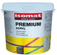 Isomat PREMIUM ACRYL - vopsea lavabila, acrilica, mata, pentru exterior (Ambalare: Galeata 9 lt, Culoare: Base P)