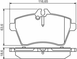 Bosch set placute frana, frana disc BOSCH 0 986 495 273 - automobilus