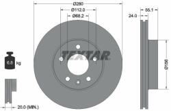 TEXTAR Disc frana TEXTAR PRO+ 92083805 (92083805)