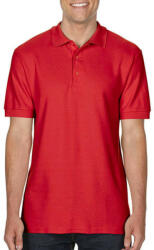 Gildan Férfi Galléros póló Rövid ujjú Gildan Premium Cotton Double Piqué Polo - M, Piros