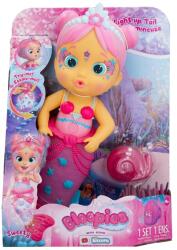 IMC Toys Bloopies: Sweety, simpatica bebelușă sirenă cu înotătoare luminoasă (83110) Papusa