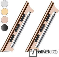 Okosóra fém csatlakozó - 1 pár (2db), 22mm-es szíjakkal kompatibilis - ROSE GOLD - Apple Watch Series 1/2/3 42mm / 4/5/6/SE 44mm / 7/8 45mm / 10 46mm / Ultra / Ultra 2 49mm
