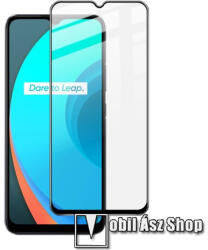 IMAK Realme C11, C15, IMAK Pro+ üvegfólia, 9H, Full glue, Full cover, Fekete