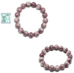  Bratara Lepidolit Diametru 58 mm - Rotund 12x12 mm - 1 Buc