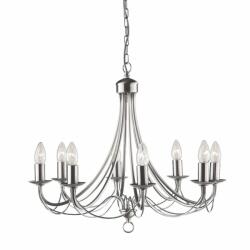 Candelabru traditional stil clasic Maypole argintiu 8L 6348-8SS SRT (6348-8SS SRT)