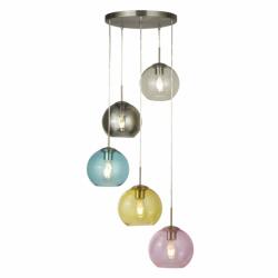 Lustra moderna suspendata design multicolor Mardi Gras 8135-5SS SRT (8135-5SS SRT)