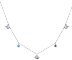 BeSpecial Colier argint cu scoici si zirconii colorate (CZT0003)