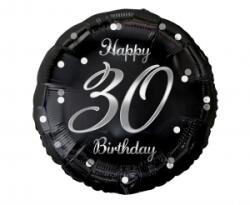 GoDan Balon din folie - negru / argintiu 30
