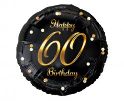 GoDan Balon folie negru / auriu 60