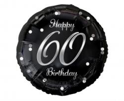 GoDan Balon folie negru/argintiu 60
