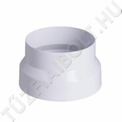 Alföldi-MAGYAR Alu füstcső szűkítő 130-100 FEHÉR (A05FB130100)