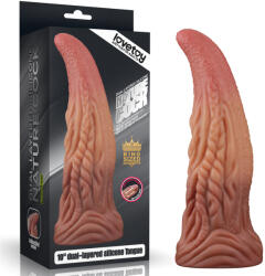 Lovetoy Dual Layered Platinum Silicone Nature Tongue 10 Dildo