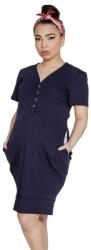 Mitex Нощница за бременни и кърмачки в тъмносин цвят mama dresseh-59242-navy - Тъмносин, размер s
