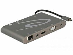 Delock Docking station USB 3.1 tip C 4K (Gigabit, Mini DP, HDMI, VGA, USB 3.0, jack audio, micro SD/SD slot), Delock 87297 (87297) - melarox