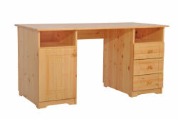 Komforttéka Martin 1 ajtós, 3 fiókos fenyő íróasztal - fenyobutor24