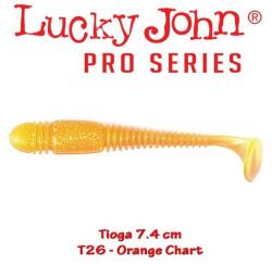 Lucky John Naluci LUCKY JOHN Tioga 2.9'', 7.4cm, culoare T26 Orange Chartreuse, 7buc/plic (140103-T26)