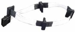SilverStone Cablu adaptor Silverstone 4-pini Molex la 4x SATA, 30cm, alb, PP07-BTSW