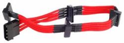 SilverStone Cablu adaptor Silverstone 4-pini Molex la 4x SATA, 30cm, rosu, PP07-BTSR