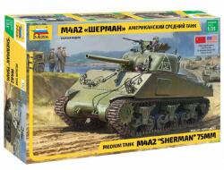 Zvezda M4 A2 Sherman 1: 35 makett harcjármű (3702) (3702)