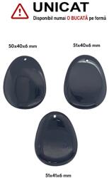  Pandantiv Onix Picatura cu Gaura - 50-51 x 40-41 x 6 mm