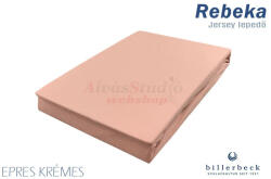 Billerbeck Rebeka Jersey gumis lepedő Epres krémes 140-160x200 (Billerbeck)