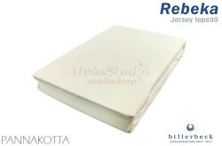 Billerbeck Rebeka Jersey gumis lepedő Panna Cotta 90-100x200 cm - alvasstudio
