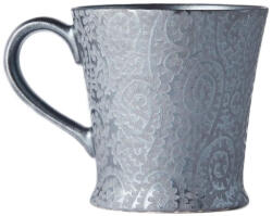 Made in Japan Bögre BLACK SCROLL 200 ml, ezüst, kerámia, MIJ (MIJC1375)