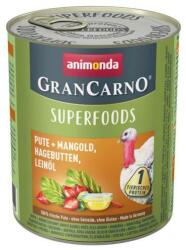 Animonda GranCarno Adult (superfood) konzerv - Felnőtt kutyák részére, pulyka, mángold, csipkebogyó, lenmagolaj 400g