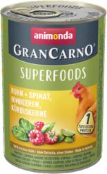 Animonda GranCarno Adult (superfood) konzerv - Felnőtt kutyák részére, csirke, spenót, málna, tökmag 800g
