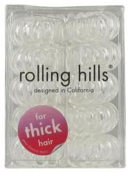 Rolling Hills Elastic- brățară pentru păr, transparentă - Rolling Hills 5 Traceless Hair Elastics Stronger Transparent 5 buc