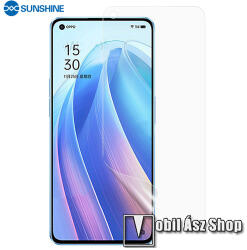SUNSHINE Hydrogel TPU képernyővédő fólia - Ultra Clear, ÖNREGENERÁLÓ! - 1db, a teljes képernyőt védi - Oppo Reno7 SE 5G