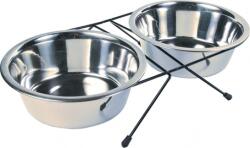 TRIXIE set de 2 castroane inox cu suport (2 x 1.8 liter | 20 cm) (24833)