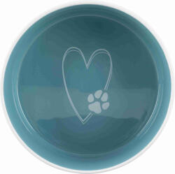 TRIXIE Pet's Home castron ceramica (alb / verde) (0.3 l, 12 cm) (25050)