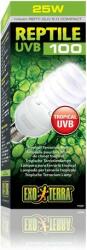 Exo Terra Reptile UVB 100 Compact Bulb pentru terrarium cu climat tropical 26 W