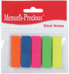 Memoris-Precious Index Memoris - Precious, autoadeziv, plastic, 12 x 45 mm, 5 culori/set, 25 file/culoare (BV031212)
