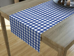 Goldea menorca dekoratív asztali futó - kék - fehér kockás 35x180 cm
