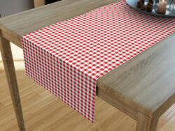 Goldea pamut asztali futó - piros - fehér kockás 50x180 cm