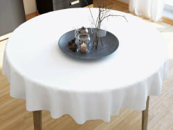 Goldea pamut asztalterítő - fehér - kör alakú Ø 100 cm