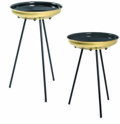  Mørtens Furniture Ciara dohányzóasztal (2 db), 66 cm, fekete/arany