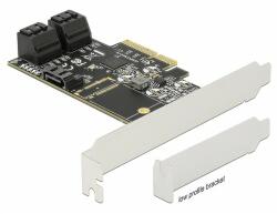 Delock 5 portos SATA PCI Express x4 Kártya - alacsony profilú formatényező (90395) megszűnő