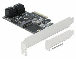 Delock 4 SATA port és 1 M. 2 B kulcsos csatlakozó PCI Express x4 Kártya - alacsony profilú formaténye (90396)