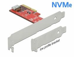 Delock PCI Express x4-kártya > 1 x belső OCuLink SFF-8612 - alacsony profilú formatényező (90482)