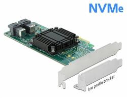 Delock PCI Express x8 Card - 2 x belső NVMe SFF-8643 - alacsony profilú formatényező (90438)