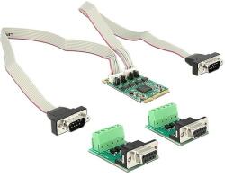 Delock Mini PCIe I/O PCIe teljes méret 2 x Serial RS-422 / 485 600 W Surge (95245)